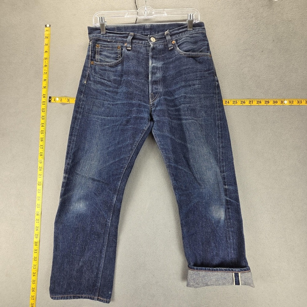 Warehouse & Co Jeans Mens Blue Selvedge 1001XX Made in Japan Whiskers Fits 29x25